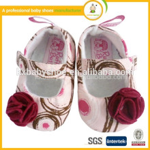 2015 Vente chaude! Lovely chaussures de fleur de fleur de rose, chaussures de bébé bébé chaussures enfant en gros en gros